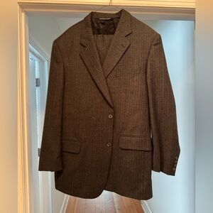 Elegant Black Striped Men's Blazer